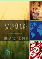 Vorschau - Arbeitsblätter - Lebenszyklus Kirsche Aufgaben Lösungen Spiele - Deckblatt