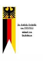 Vorschau - Stundenentwürfe - Unterrichtsreihe: Deutsche Geschichte von 1919-1933 durch Karikaturen (mit EWH) - Deckblatt