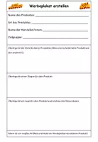 Vorschau - Arbeitsblätter - Werbeplakat erstellen - Deckblatt