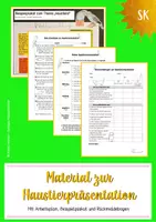 Vorschau - Arbeitsblätter - Haustierpräsentation Vorlagen - Deckblatt