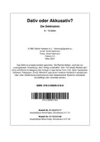 Vorschau - Unterrichtsreihen - Die Deklination: Dativ oder Akkusativ? - Seite 2