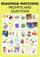 Vorschau - Bildkarten - Reading prompts and questions cards - Deckblatt