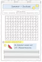 Vorschau - Arbeitsblätter - Suchsel Thema Sommer Klasse 1/2 - Seite 3