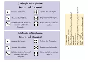 Vorschau - Spiele - Würfelspiel Satzglieder Hexerei und Zauberei - Seite 3