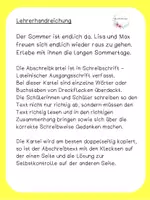 Vorschau - Aufgabenkarten - Abschreibkartei Kleckskartei Der Sommer ist da LA - Seite 1