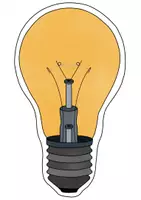 Vista previa - Hojas de trabajo - La bombilla - Material de aprendizaje - Tarjetas de imágenes y de textos - página 1