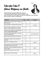 Vorschau - Arbeitsblätter - interaktives Fakt oder Fake: Goethe (PDF) - Seite 2