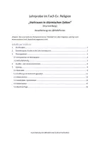 Vorschau - Stundenentwürfe - Ausarbeitung Lehrprobe - Sturmstillung (Ev.Religion) - Seite 1