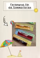 Vorschau - Bildkarten - Feriengruß Sommerferien | Freebie-Grußkärtchen - Deckblatt