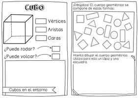 Vista previa - Unidades / Secuencias / Situaciones de Aprendizaje - Cuerpos geométricos - Cuaderno de ciencia | Cuadros sobre las propiedades del cuerpo y los cuerpos en la vida cotidiana - página 2