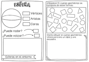 Vista previa - Unidades / Secuencias / Situaciones de Aprendizaje - Cuerpos geométricos - Cuaderno de ciencia | Cuadros sobre las propiedades del cuerpo y los cuerpos en la vida cotidiana - página 3