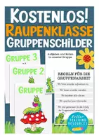 Vorschau - Mal- und Bastelvorlagen - Gruppenschilder Raupenklasse kostenlos - Deckblatt