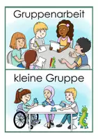 Vorschau - Mal- und Bastelvorlagen - Sozialformen Tafeltransparenz Raupenklasse - Seite 1