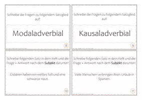 Vorschau - Stationenlernen - Satzglieder bestimmen: Aufgabenkarten - Seite 3