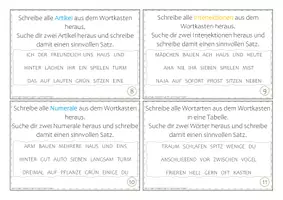 Vorschau - Stationenlernen - Wortarten bestimmen: Aufgabenkarten - Seite 3