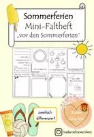Vorschau - Arbeitsblätter - Vor den Sommerferien (Mini-Faltheft) - Deckblatt
