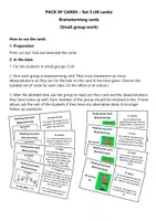 Vorschau - Bildkarten - PACK OF CARDS – Set 3 (40 cards) Brainstorming cards (Small group work) - Deckblatt