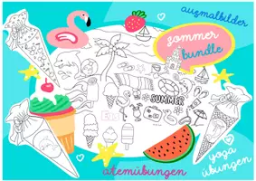 Vorschau - Mal- und Bastelvorlagen - Sommer Bundle - Deckblatt