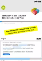 Vorschau - Interaktives Material - Verhalten in der Schule zu Zeiten des Corona-Virus - H5P - Deckblatt