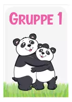Vorschau - Mal- und Bastelvorlagen - Gruppenschilder Pandaklasse kostenlos - Seite 1