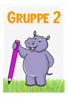Vorschau - Stationenlernen - Nilpferdklasse Gruppenschilder kostenlos - Seite 2