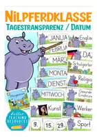Vorschau - Präsentationen/Tafelbilder - Tagestransparenz Nilpferdklasse - Deckblatt