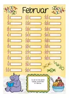 Vorschau - Mal- und Bastelvorlagen - Geburtstagskalender Nilpferdklasse - Seite 3
