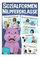 Vorschau - Präsentationen/Tafelbilder - Sozialformen Tafeltransparenz Nilpferdklasse - Deckblatt