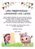 Vorschau - Mal- und Bastelvorlagen - Schulanfang Nilpferdklasse Materialpaket - Seite 1