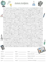 Vorschau - Arbeitsblätter - Suchsel School Subjects - Seite 2