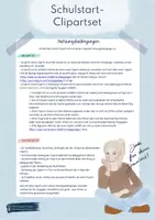 Vorschau - selbst erstellte Cliparts/Grafiken - Schulstart Clipartset - Seite 1