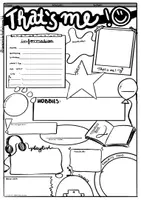 Vorschau - Arbeitsblätter - That’ me - template / Steckbrief - Seite 1