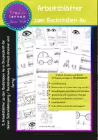 Vorschau - Arbeitsblätter - Schreiblehrgang: Arbeitsblätter Zwielaut Au Druckschrift - Deckblatt