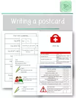 Vorschau - Stundenentwürfe - Writing a postcard: Arbeitsmaterial zum Einstieg, Übung und Überarbeitung mit Hilfestation - Deckblatt