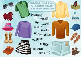 Vorschau - Arbeitsblätter - La Ropa - Prendas | Comparación | Adjetivos - Seite 1