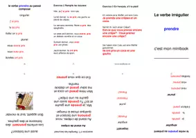 Vorschau - Merkblätter - minibook "prendre" au présent et au passé composé - Seite 2