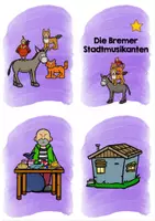 Vorschau - Spiele - DIE BREMER STADTMUSIKANTEN - Kettenlesespiel / Vorlese-Domino – Leseförderung Klasse 1,2 - Seite 3