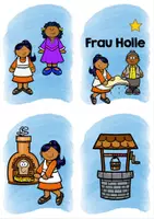 Vorschau - Spiele - Kettenlesespiel / Vorlese-Domino – FRAU HOLLE (Leseförderung Klasse 1–2) - Seite 2