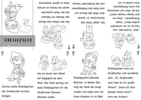 Vorschau - Arbeitsblätter - Märchen-Leporello – ROTKÄPPCHEN zum Selbstlesen (differenziert, Klasse 1–2) - Seite 2