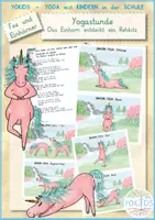 Vorschau - Bildkarten - Fee Einhörner | Kinderyoga Das Einhorn entdeckt ein Rehkitz - Deckblatt