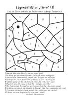 Vorschau - Arbeitsblätter - Lügendetektor 1 (ein Lese-Mal-Material für die Kl. 3 und 4) - Seite 1