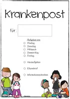 Vorschau - Anderer Materialtyp - Krankenpost: Material für abwesende Kinder - Deckblatt