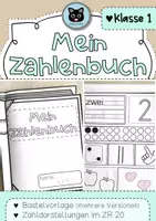 Vorschau - Arbeitsblätter - Mein Zahlenbuch | Zahldarstellung im ZR 20 | Bastelvorlage - Deckblatt
