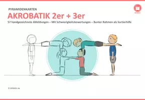 Vorschau - Unterrichtsreihen - Die Akrobatik-Kartei 1 / 2er-3er Pyramiden im Sportunterricht - Seite 1