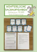 Vorschau - Arbeitsblätter - Winterliche Sachaufgaben im ZR 10000 - Deckblatt