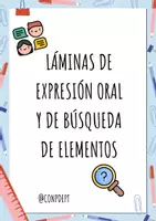 Vista previa - Refuerzo / NEE / Materiales de apoyo - Expresión oral y búsqueda de elementos @conpdept - Portada