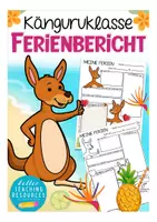 Vorschau - Arbeitsblätter - Ferienbericht Känguruklasse - Deckblatt