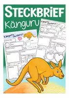 Vorschau - Arbeitsblätter - Känguru Steckbrief - Deckblatt