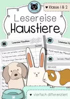Vorschau - Unterrichtsreihen - Lesespaziergang "Haustiere" - differenzierte Leseübungen mit Bildern ab Klasse 1 - Deckblatt