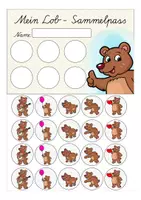 Vorschau - Fördermaterial/Inklusion - Lobkärtchen Bärenklasse - Seite 1